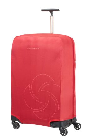 GLOBAL TA FOLDABLE LUGGAGE COVER L/M RED