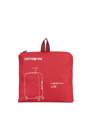 GLOBAL TA FOLDABLE LUGGAGE COVER L/M RED