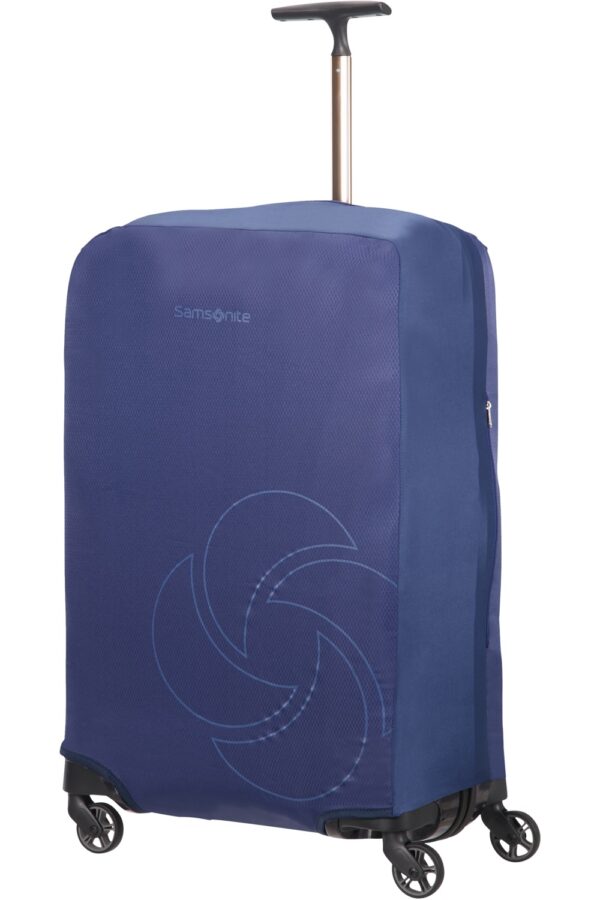 GLOBAL TA FOLDABLE LUGGAGE COVER L/M MIDNIGHT BLUE