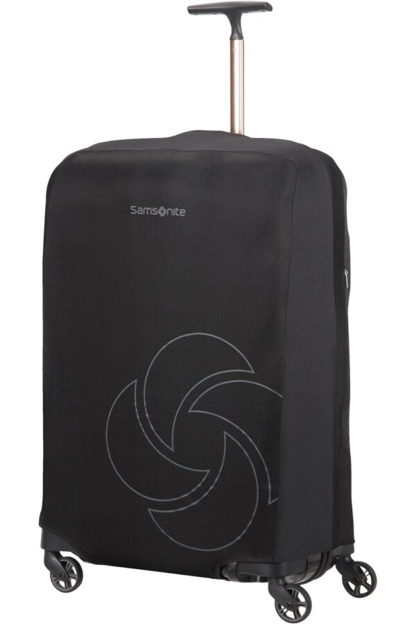 GLOBAL TA FOLDABLE LUGGAGE COVER L/M BLACK