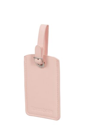 GLOBAL TA RECTANGLE LUGGAGE TAG X2 PALE ROSE PINK