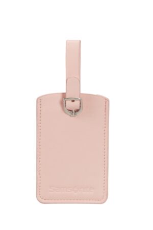 GLOBAL TA RECTANGLE LUGGAGE TAG X2 PALE ROSE PINK