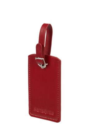 GLOBAL TA RECTANGLE LUGGAGE TAG X2 RED