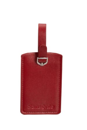 GLOBAL TA RECTANGLE LUGGAGE TAG X2 RED