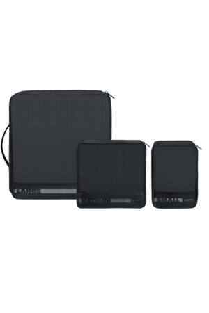 PACK-SIZED SET OF 3 PACKING CUBES BLACK