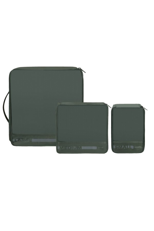 PACK-SIZED SET OF 3 PACKING CUBES FOREST