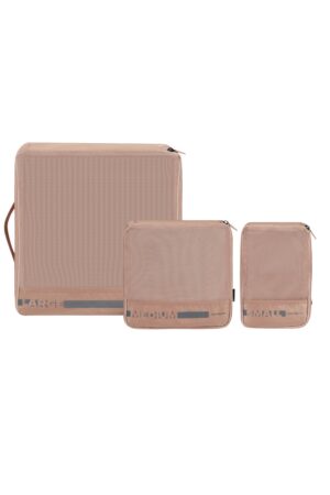 PACK-SIZED SET OF 3 PACKING CUBES ROSE