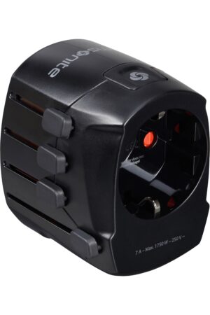 GLOBAL TA WORLD ADAPTOR PRO 3-P+USB BLACK