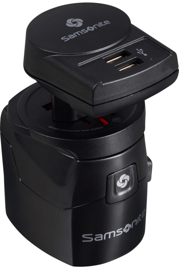 GLOBAL TA WORLD ADAPTOR PRO 3-P+USB BLACK