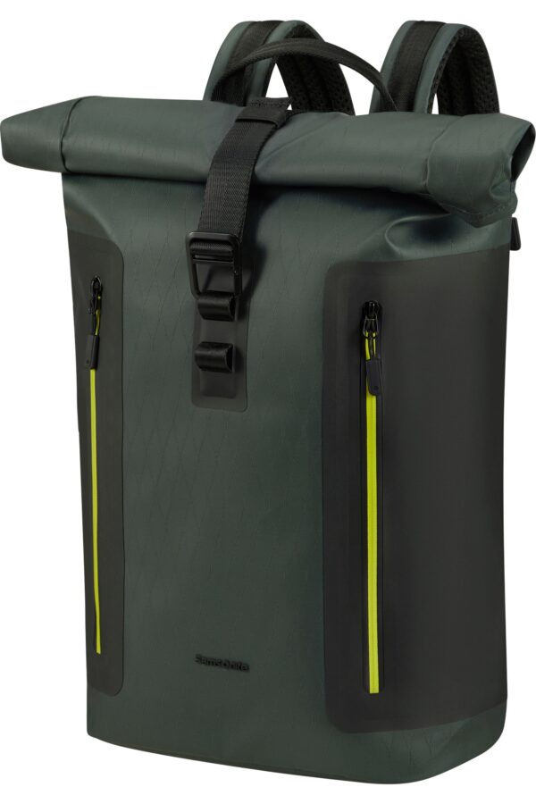 COATIFY BIZ ROLLTOP BACKPACK 15.6" TEAL/LIME