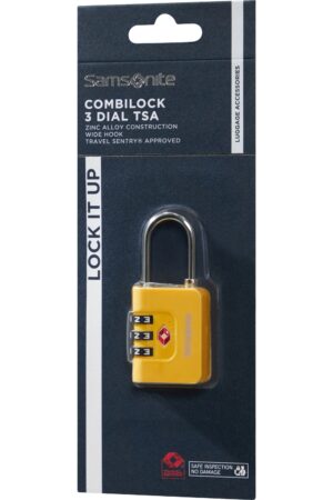 Accesorio de viaje TA REVOLUTION Combilock 3 Dial Tsa Yellow