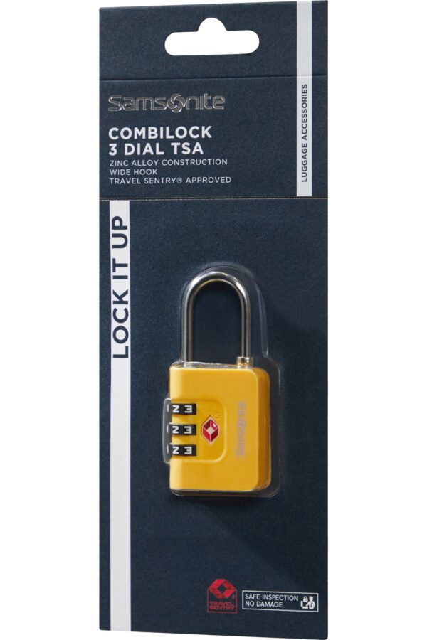 Accesorio de viaje TA REVOLUTION Combilock 3 Dial Tsa Yellow