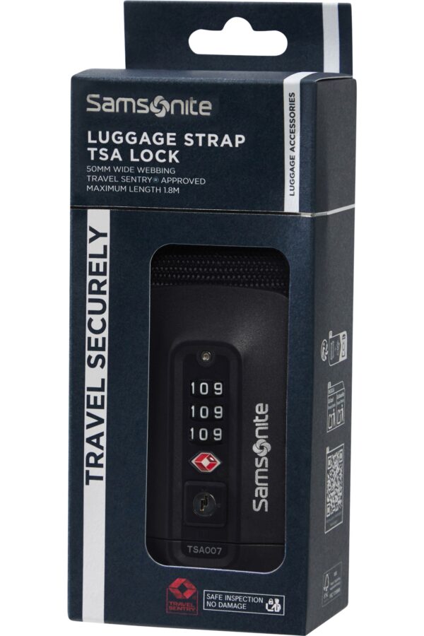 Accesorio de viaje TA REVOLUTION Luggage Strap/TSA lock Black