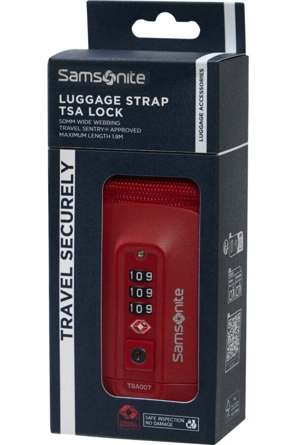 Accesorio de viaje TA REVOLUTION Luggage Strap/TSA lock Red