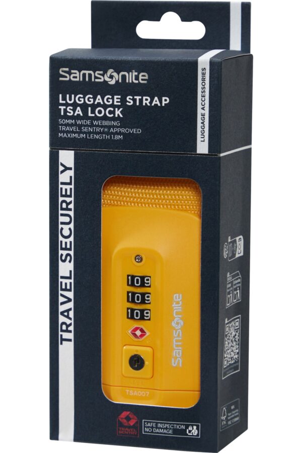 Accesorio de viaje TA REVOLUTION Luggage Strap/TSA lock Yellow