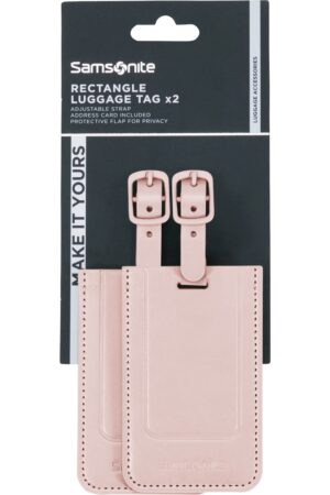 Accesorio de viaje TA REVOLUTION Rectangle Luggage Tag x 2 Rose