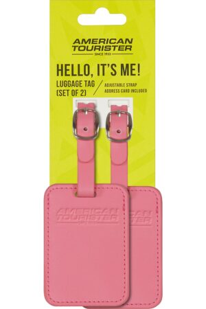 Accesorio de viaje TRAVEL ACCESSORIES Luggage Tag x 2 Pink Glitch