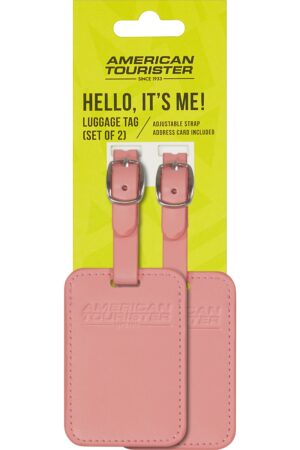 Accesorio de viaje TRAVEL ACCESSORIES Luggage Tag x 2 Solar Pink