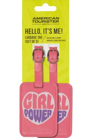 Accesorio de viaje TRAVEL ACCESSORIES Luggage Tag x 2 Print Girl Power
