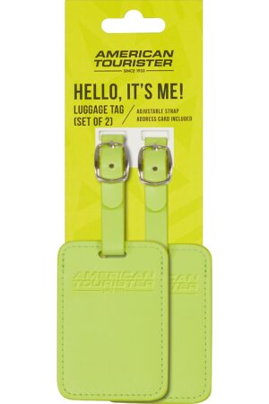 Accesorio de viaje TRAVEL ACCESSORIES Luggage Tag x 2 Light Lime