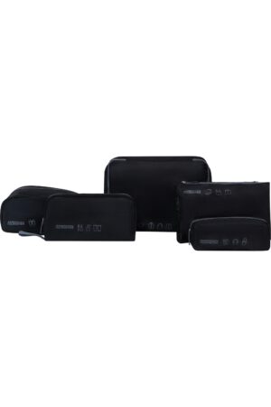 Accesorio de viaje TRAVEL ACCESSORIES Packing Organizers 5Pcs Black/Grey