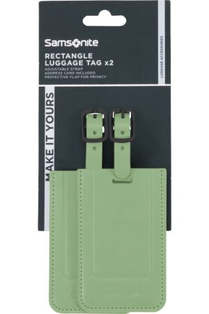 Accesorio de viaje TA REVOLUTION Rectangle Luggage Tag x 2 Sage