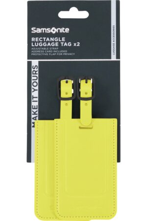 Accesorio de viaje TA REVOLUTION Rectangle Luggage Tag x 2 Lime